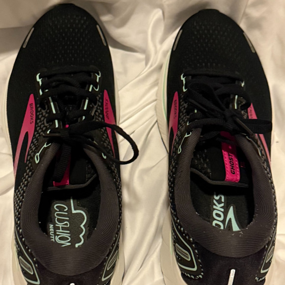 Brooks Ghost 14 Women’s Running Shoes Black Pink Casual Cushion Support Size 9 - Picture 7 of 12